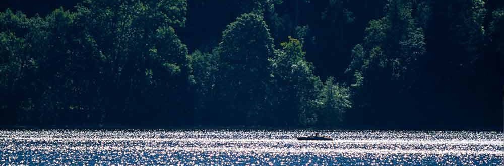 Wellness im Schwarzwald in Baden-Württemberg Erholung am Natursee im Schwarzwald bei Sonnenschein